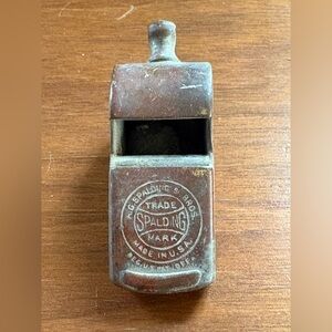 Vintage Spalding brass referee whistle